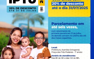 Prefeitura prorroga prazo de pagamento do IPTU 2025