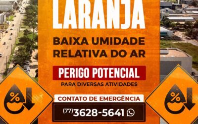 CONFIRA: DEFESA CIVIL INFORMA ALERTA LARANJA PARA LUÍS EDUARDO MAGALHÃES ⚠️