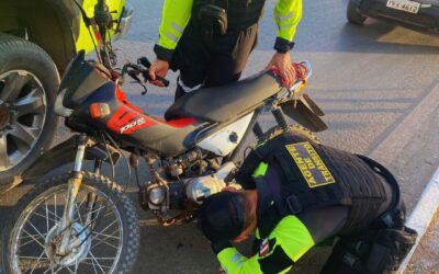 MOTOCICLETA COM PLACA ADULTERADA É APREENDIDA NA BR – 242